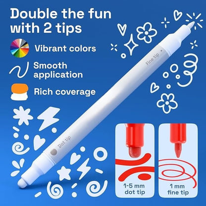 Dual-Tip Acrylic Paint Markers Set