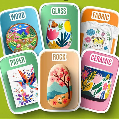 Dual-Tip Acrylic Paint Markers Set